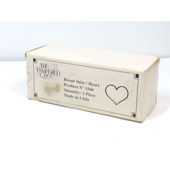 Pampered Chef Bread Tube Heart Shape New in Box Silver - Picture 3 of 3